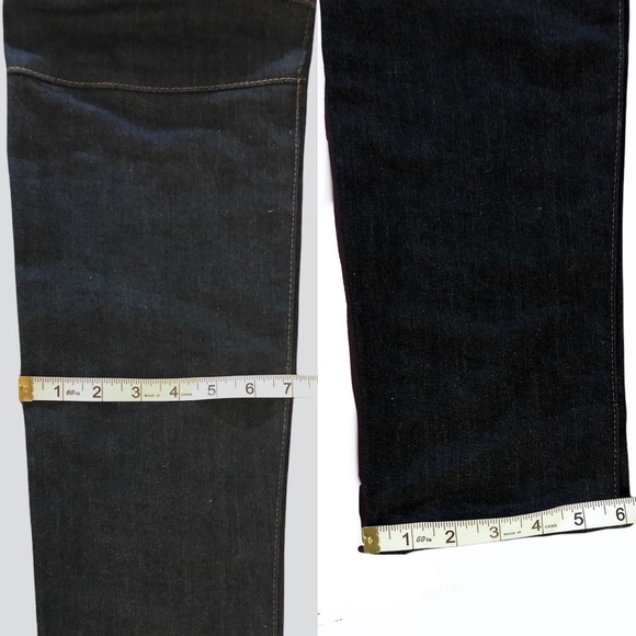 BALMAIN Men’s Moto Biker Dark Wash Jeans - Picture 15 of 16